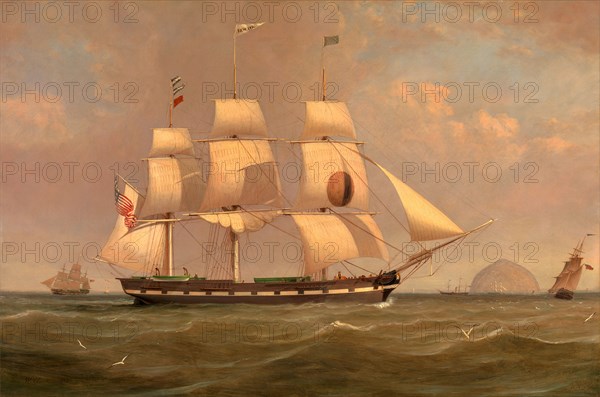 The Black Ball Line Packet Ship 'New York' off Ailsa Craig Signed and dated, lower right: "W. Clark 1836", William Clark, 1803-1883, British