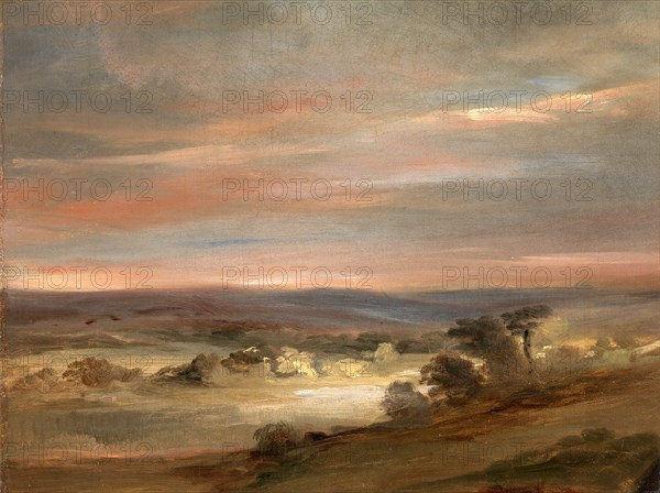 A View on Hampstead Heath, Early Morning A View on Hampstead Heath, Early Morning (?), Attributed to John Constable, 1776-1837, British