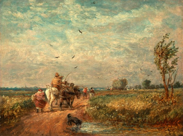 Going to the Hayfield Going Home from Haymaking Signed and dated in brown paint, lower left: "David Cox 1853.", David Cox, 1783-1859, British