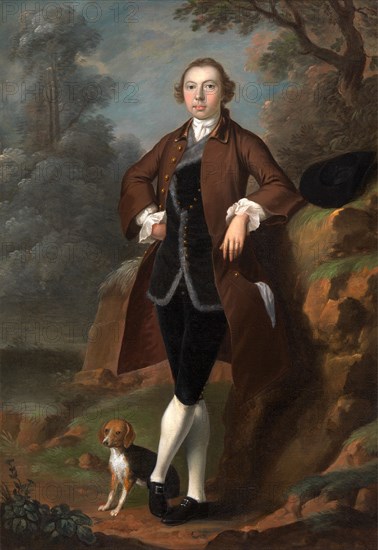 William Farington of Shawe Hall, Lancashire Robert Vernon Atherton and his Dog, Arthur Devis, 1712-1787, British