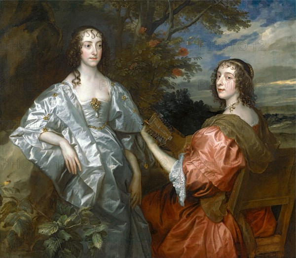 Katherine, Countess of Chesterfield, and Lucy, Countess of Huntingdon, Anthony Van Dyck, 1599-1641, Flemish