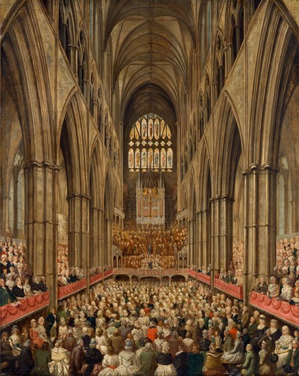 Interior View of Westminster Abbey on the Commemoration of Handel, Taken from the Manager's Box, London Signed and possibly dated, lower right: "E. Edward | [?]", Edward Edwards, 1738-1806, British