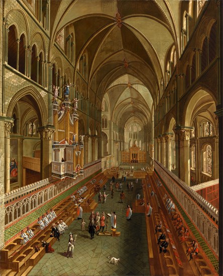 The Choir, Canterbury Cathedral, unknown artist, 18th century, British