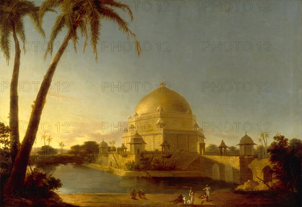 Tomb of Sher Shah, Sasaram, Bihar Signed in black paint, lower left: "D. Robert pinx [...]", D. Robert, active ca. 1775-1800, British