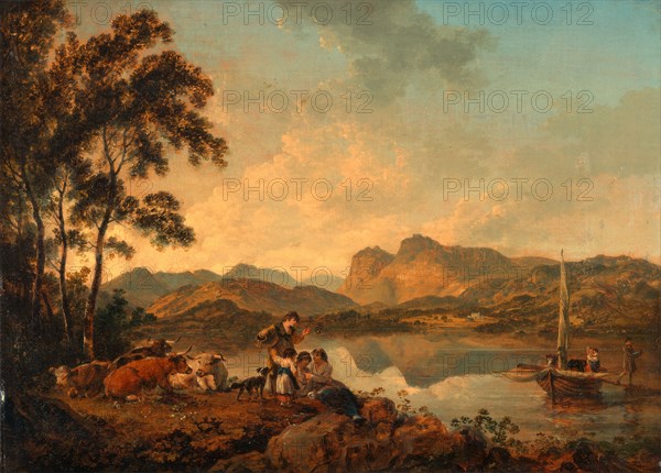 Langdale Pikes from Lowood, Julius Caesar Ibbetson, 1759-1817, British