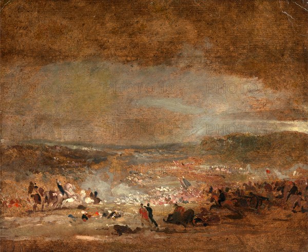 Study for 'Battle of Waterloo' Study for 'Battle of Waterloo', 1815, George Jones, 1786-1869, British