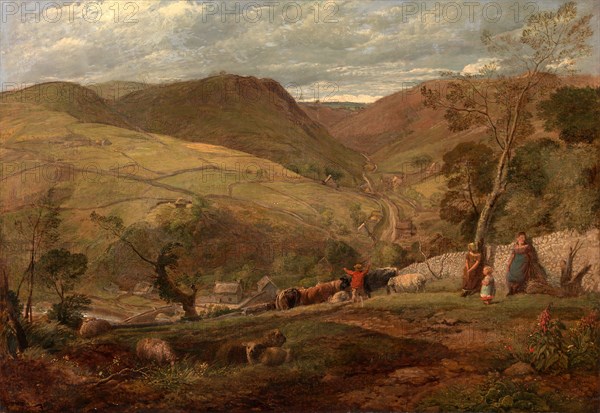 Hanson Toot, View in Dovedale Hanson Toot Signed and dated, lower right: "JLinnel. | 1846.54 | - [...]", John Linnell, 1792-1882, British