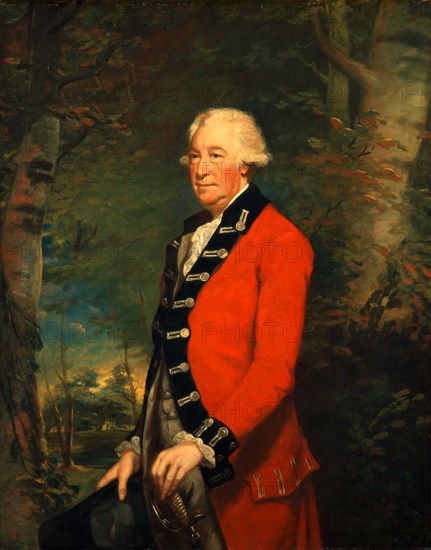 Sir Ralph Milbanke, Bt., in the Uniform of the Yorkshire (North Riding) Militia Signed and dated in paint, lower right: "J. Northcote [pinxit?] 178[?]", James Northcote, 1746-1831, British