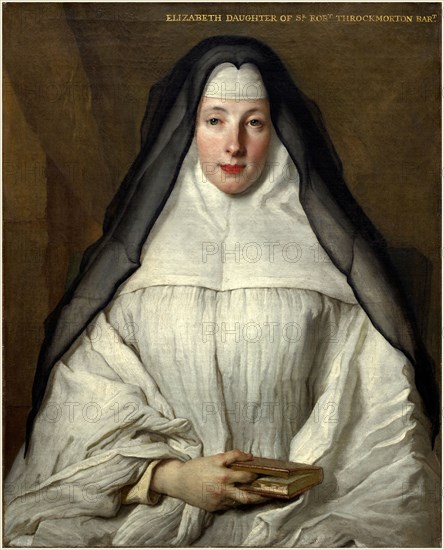 Nicolas de Largillierre, French (1656-1746), Elizabeth Throckmorton, Canoness of the Order of the Dames Augustines Anglaises, 1729, oil on canvas