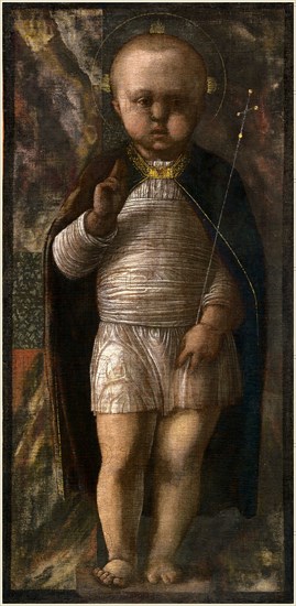 Andrea Mantegna, Italian (c. 1431-1506), The Infant Savior, c. 1460, tempera on canvas