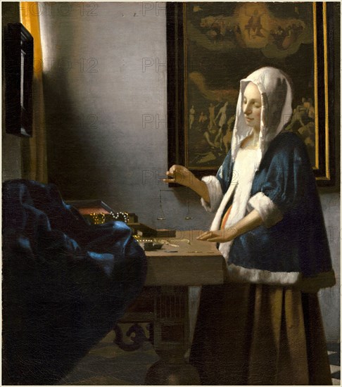 Vermeer, Woman Holding a Balance