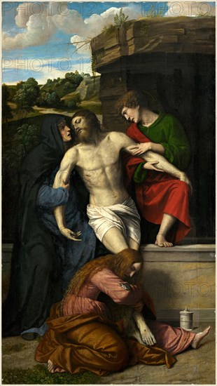 Moretto da Brescia, Italian (1498-1554), Pietà , 1520s, oil on panel
