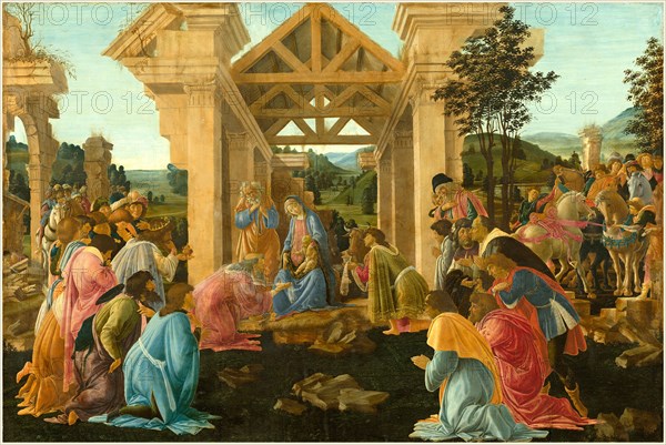 Sandro Botticelli, Italian (1446-1510), The Adoration of the Magi, c. 1478-1482, tempera and oil on panel