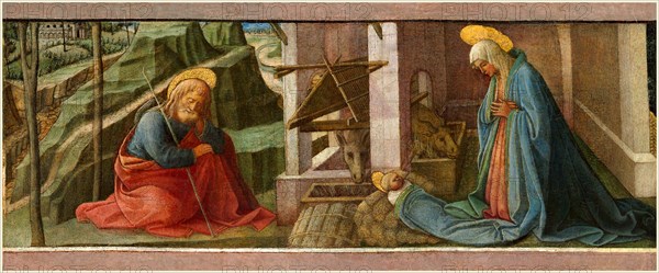 Fra Filippo Lippi and Workshop, Italian (c. 1406-1469), The Nativity, probably c. 1445, oil and tempera (?) on panel