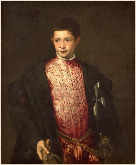 Titian, Italian (c. 1490-1576), Ranuccio Farnese, 1542, oil on canvas