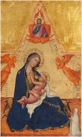 Andrea di Bartolo, Italian (documented from 1389-died 1428), Madonna and Child [obverse], c. 1415, tempera on panel