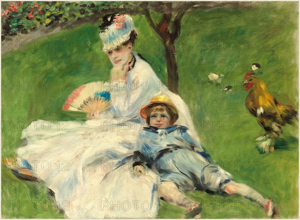 Auguste Renoir, Madame Monet and Her Son, French, 1841-1919, 1874, oil on canvas