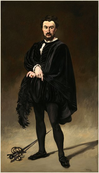 Edouard Manet, French (1832-1883), The Tragic Actor (RouviÃ¨re as Hamlet), 1866, oil on canvas