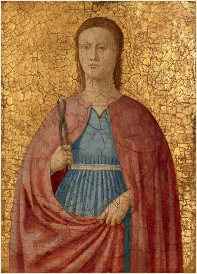 Attributed to Piero della Francesca, Saint Apollonia, Italian, c. 1416-1417-1492, c. 1455-1460, tempera on panel