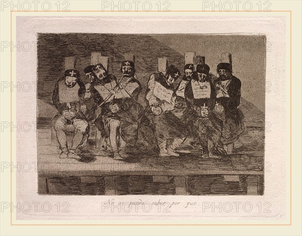 Francisco de Goya, No se puede saber por que (One Can't Tell Why), Spanish, 1746-1828, published 1863, etching, burnished lavis, drypoint, and burin
