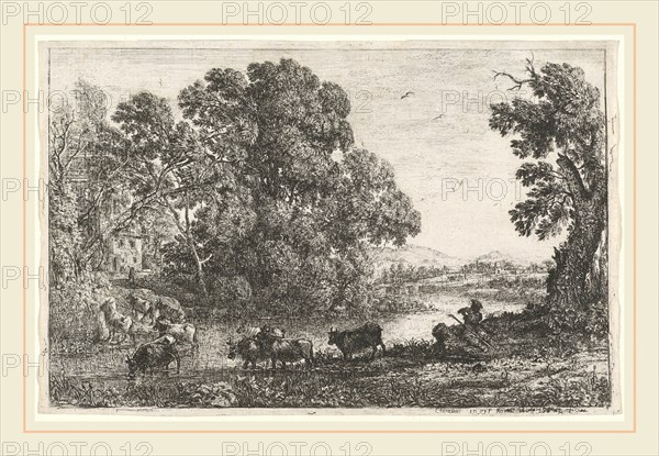 Claude Lorrain, French (1604-1605-1682), The Cowherd (Le bouvier), 1636, etching