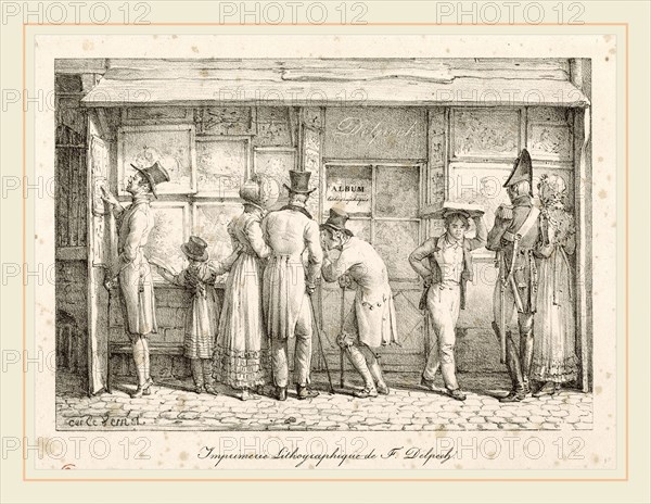 Carle Vernet, French (1758-1836), Lithographic Printing House of F. Delpech, lithograph