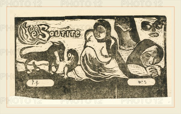 Paul Gauguin, French (1848-1903), Title Page for "Le Sourire" (Titre du Sourire), in or after 1895, woodcut on japan paper