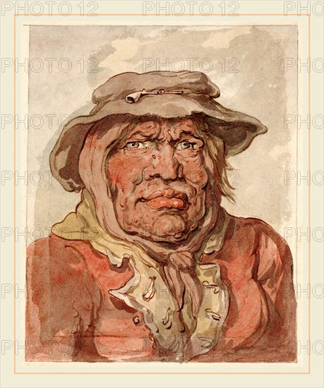Thomas Rowlandson, British (1756-1827), An Old Woman, watercolor with pen and brown and red ink over graphite on wove paper