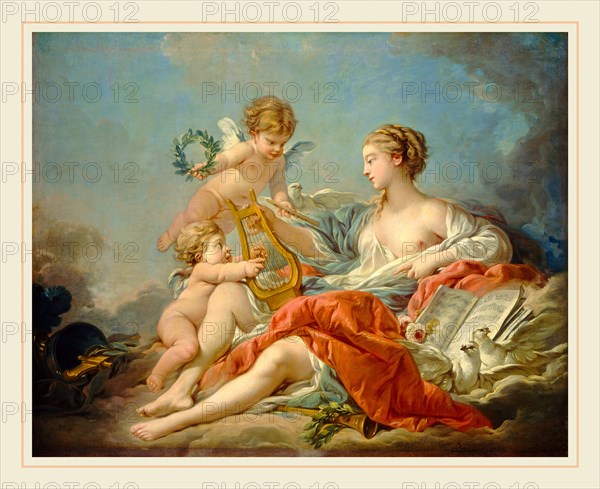 François Boucher, Allegory of Music, French, 1703-1770, 1764, oil on canvas