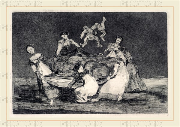 Francisco de Goya, Disparate femenino (Feminine Folly), Spanish, 1746-1828, in or after 1816, etching, aquatint and (drypoint?) (trial proof printed posthumously circa 1854-1863]