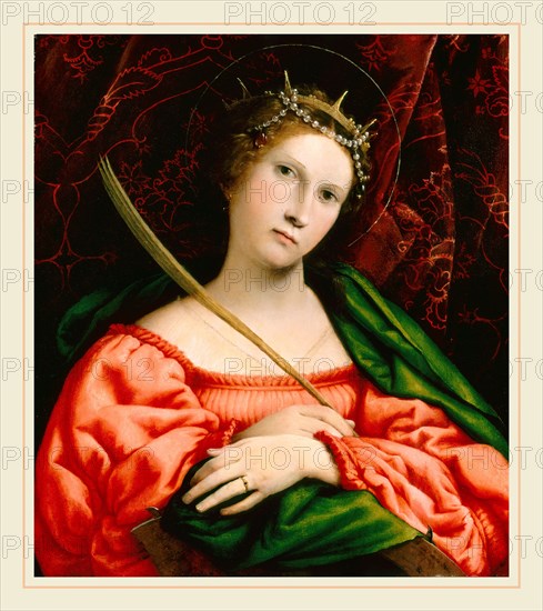 Lorenzo Lotto, Saint Catherine, Italian, c. 1480-1556-1557, 1522, oil on panel