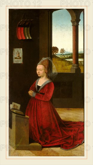 Petrus Christus, Portrait of a Female Donor, Netherlandish, active 1444-1475-1476, c. 1455, oil on panel