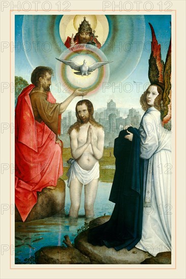 Juan de Flandes, The Baptism of Christ, Hispano-Flemish, active 1496-1519, c. 1508-1519, oil on panel