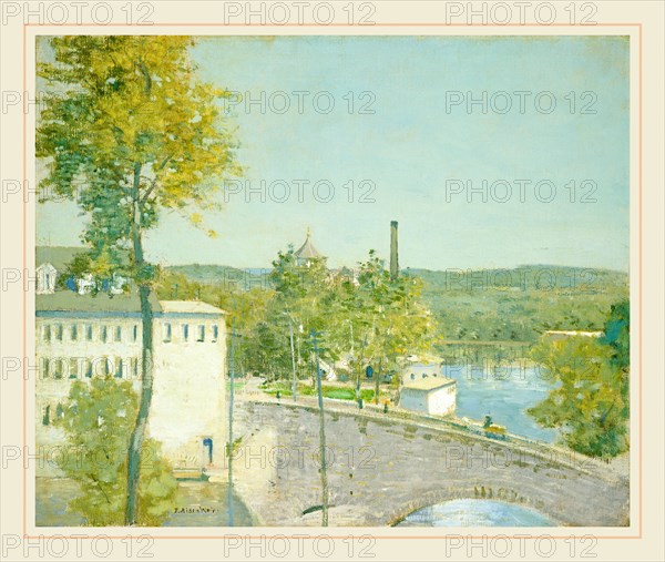 Julian Alden Weir, U.S. Thread Company Mills, Willimantic, Connecticut, American, 1852-1919, c. 1893-1897, oil on canvas