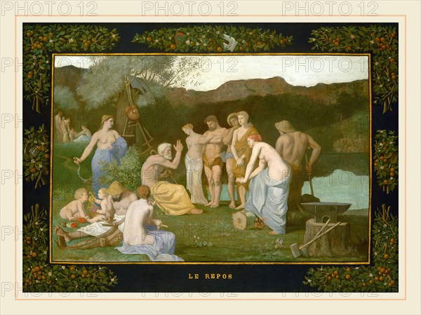 Pierre Puvis de Chavannes, French (1824-1898), Rest, c. 1863, oil on canvas