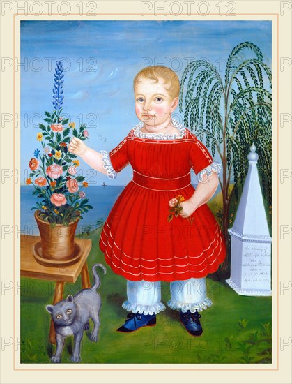 American 19th Century, Memorial to Nicholas M. S. Catlin, c. 1852, oil on canvas
