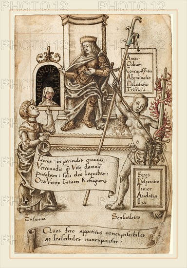 French early 16th century, "Always Have the Bedclothes Folded up" [fol. 41 recto], c. 1512-1515, pen and brown ink with watercolor on laid paper