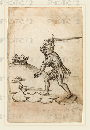 French early 16th century, "Do Not Break the Crown" [fol. 43 recto], c. 1512-1515, pen and black ink on laid paper