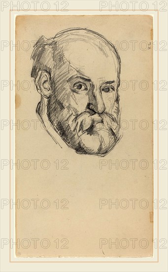 Paul Cézanne, French (1839-1906), Self-Portrait [recto], c. 1880-1882, graphite on wove paper (sketchbook page)