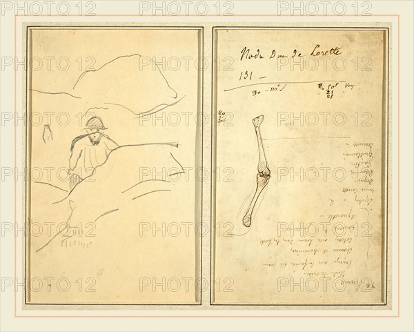 Paul Gauguin, French (1848-1903), Breton Boy in a Landscape; Study of an Arm [verso], 1884-1888, pen and brown ink and graphite on wove paper