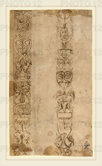 Pinturicchio, Italian (c. 1454-1513), Grotteschi, pen and brown ink