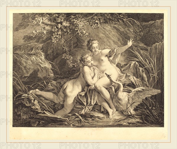 William Wynne Ryland after François Boucher, British (1732-1783), Jupiter and Leda, 1758, etching and engraving