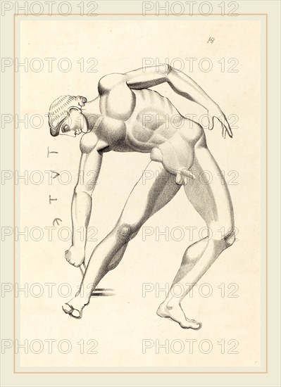 after John Flaxman, Tydaeus, published 1838, lithograph [proof before letters]