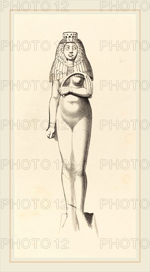W. Walton after John Flaxman (British (?), active 19th century), Figure of Bubaste or Isis, published 1829, lithograph [proof before letters]