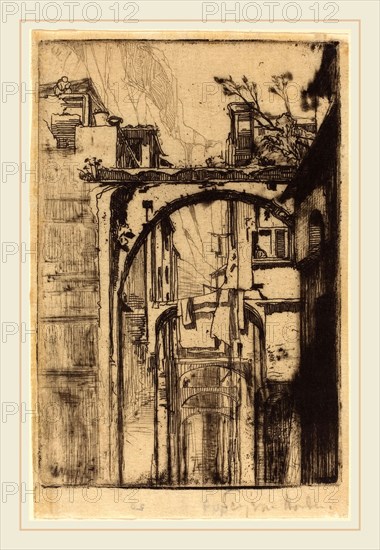 Francis Seymour Haden, British (1818-1910), Amalfi, in or before 1858, etching and drypoint