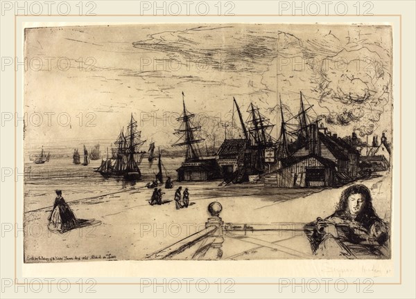 Francis Seymour Haden, British (1818-1910), Yacht Tavern, Erith, 1865, etching (zinc)