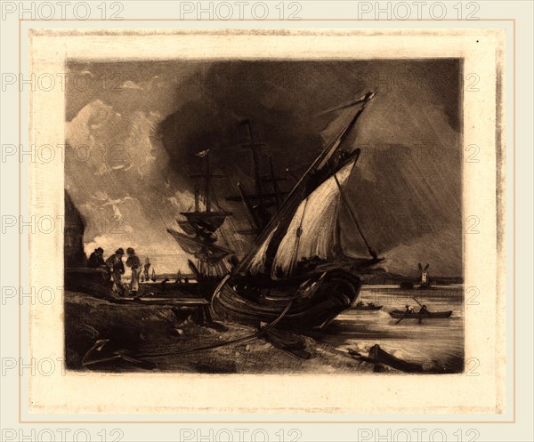 David Lucas after John Constable, British (1802-1881), View on the Orwell, in or after 1830, mezzotint [progress proof]