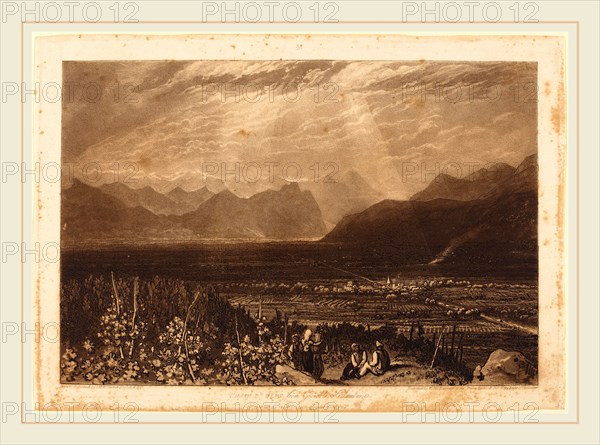 Joseph Mallord William Turner and William Say, British (1768-1834), Chain of Alps from Grenoble to Chamberi, published 1812, etching and mezzotint
