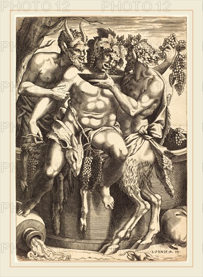 René Boyvin after Luca Penni, French (c. 1525-c. 1625), Silenus, engraving