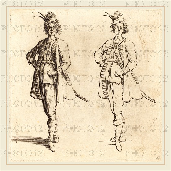 Jacques Callot, French (1592-1635), Officer, Front View, 1617 and 1621, etching